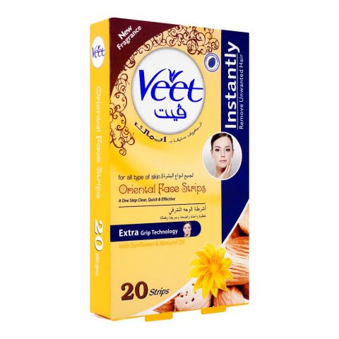 Veet Face Wax Strips Sunflower, 20's